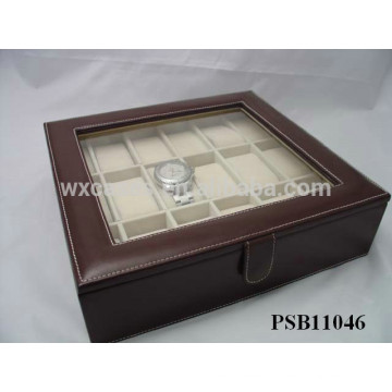 leather watch storage box for 18 watches wholesale
